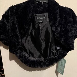 Jessica Howard Plush Black Teddy Jacket